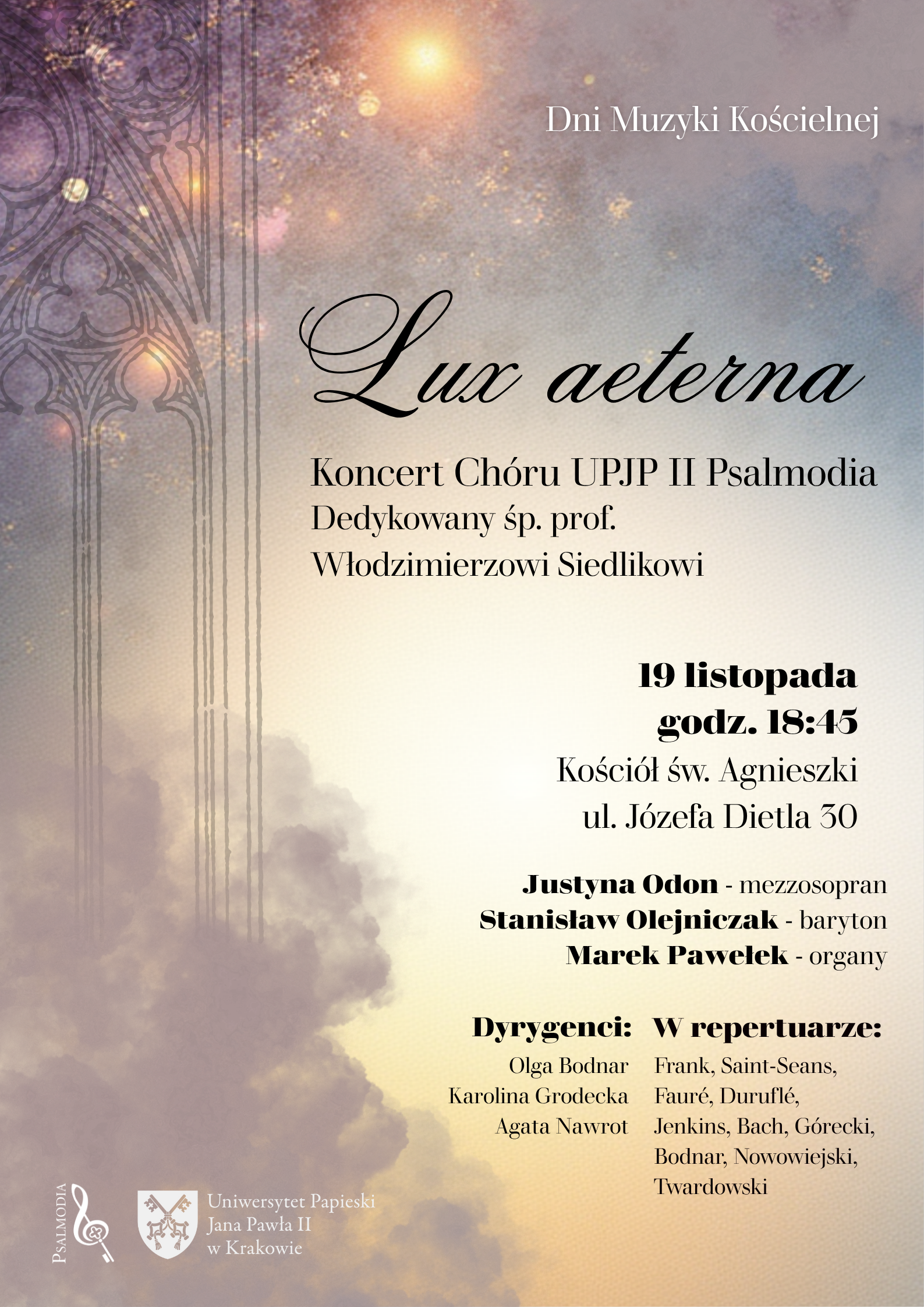 Koncert chóralno-organowy dedykowany śp. prof. Włodzimierzowi Siedlikowi